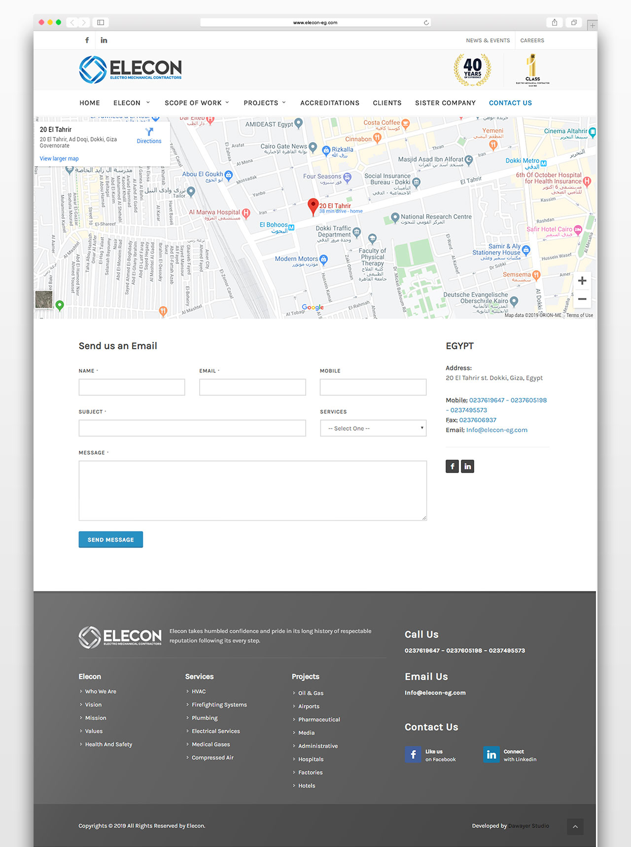 Elecon Website contact us Page UI & UX Development