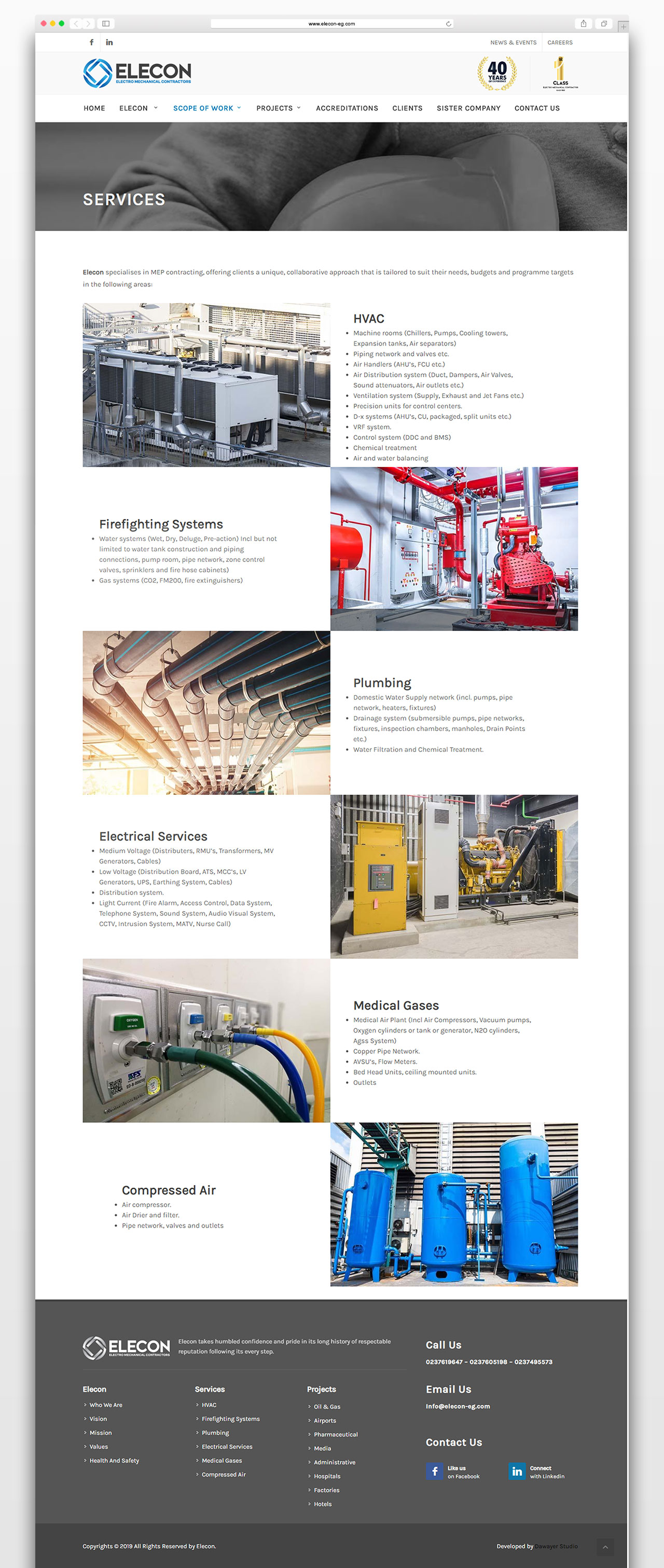 Elecon Website services Page UI & UX Development
