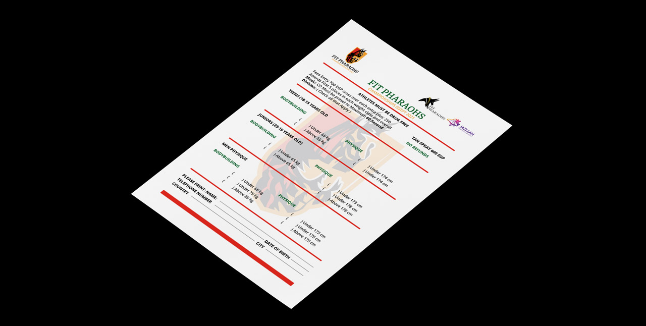 Registration Form Design Bodybuilding & Physique