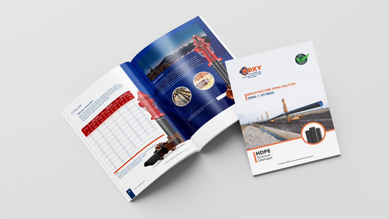 Roxy HDPE Technical Catalogue Branding Brochure Design